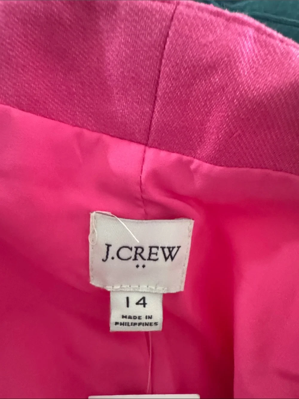 J. Crew Hot Pink Open-Front Blazer